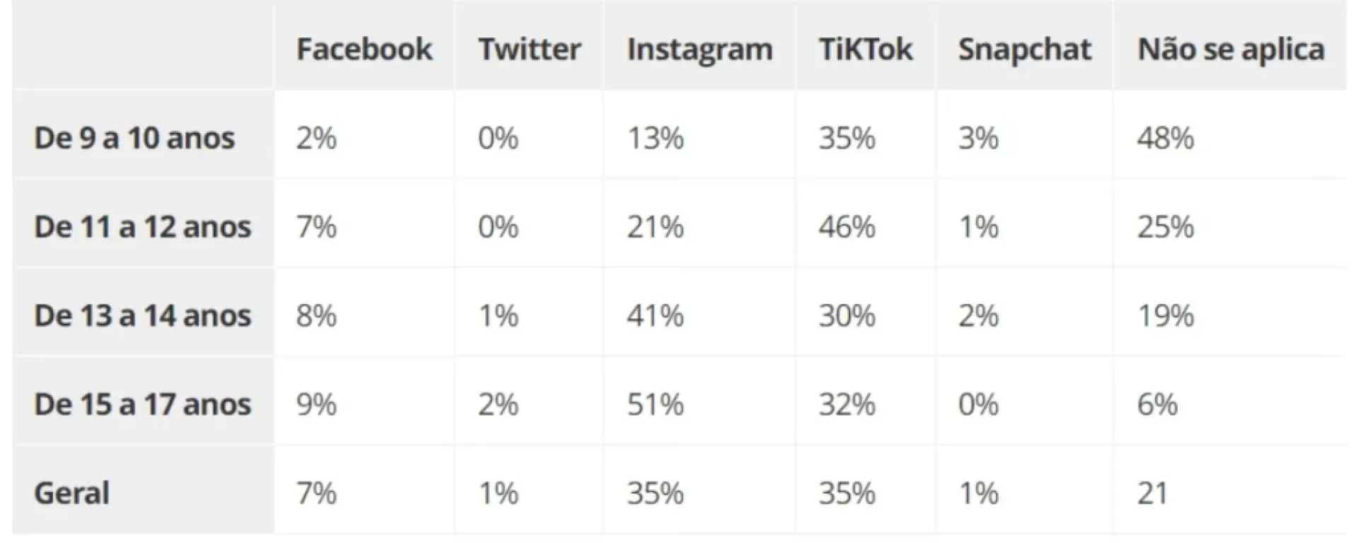 Dados sobre o TikTok no Varejo