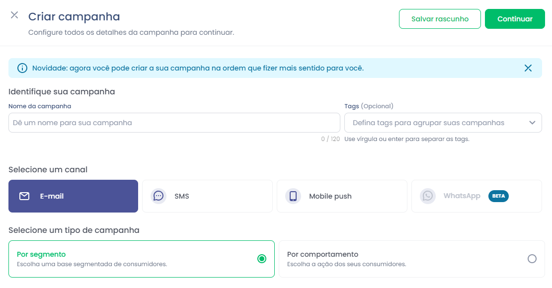 Dito Campanhas - Módulo do CRM da Dito