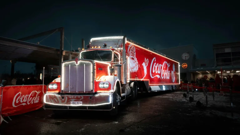 imagem de um caminhão da coca-cola